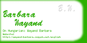 barbara wayand business card